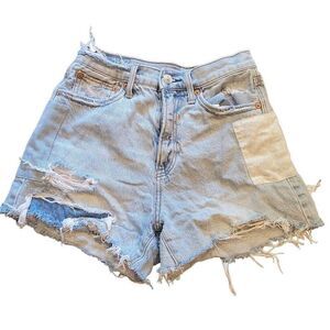 American Eagle Shorts Women's 00 Blue Highest Rise 90s Boyfriend Rainbow Pride